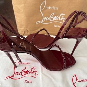 Christian Louboutin Burgundy So Me 100 Heels